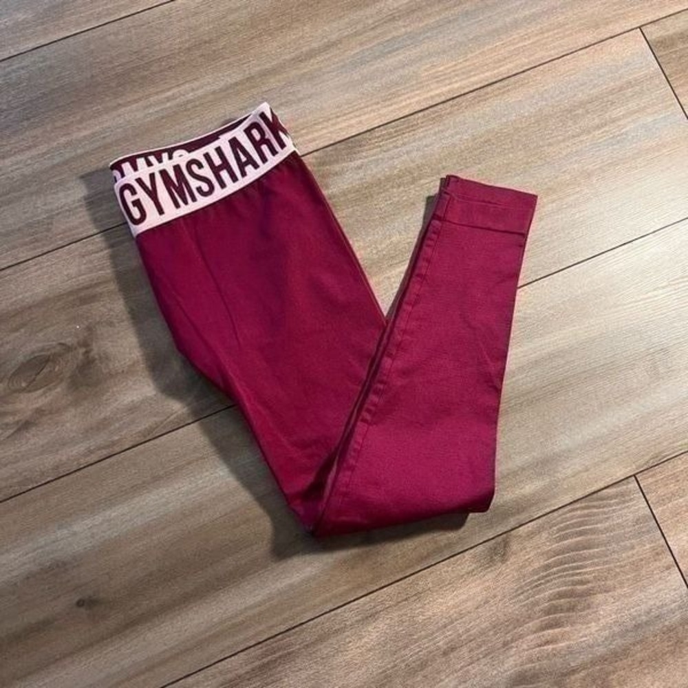 Gymshark‎ Womens Flex High Waisted Seamless Leggings Maroon Berry XS Bin F-20